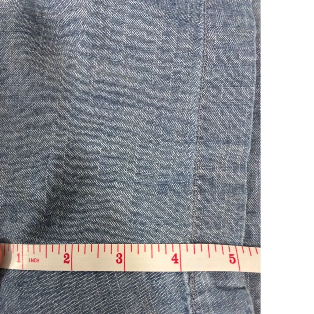 J.Crew Chino Shorts Women 10 Coastal Chambray Casual 5"Inseam 100% Cotton Beachy - Picture 12 of 13